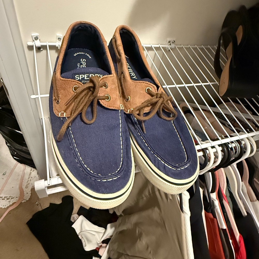Sperry Men's Navy and Brown Boat Shoes